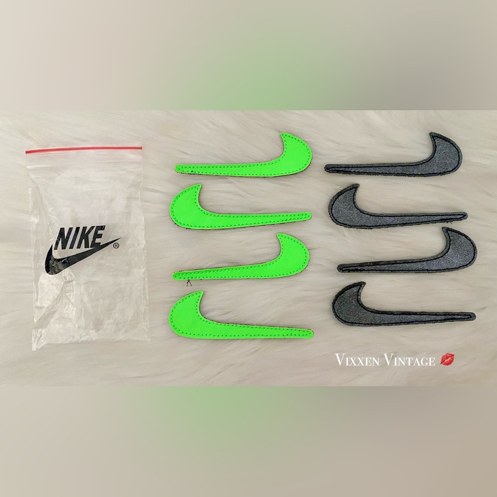 NIKE VELCRO 'SWOOSH' PATCH REPLACEMENT INTERCHANGEABLE 4-PAIRS BUNDLE LOT OF 8